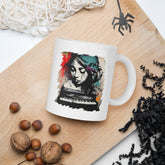 Her Fingers Sing Stories White Glossy Mug - Beyond T-shirts